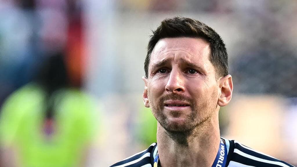 Lionel Messi playing for Argentina at the 2026 World Cup