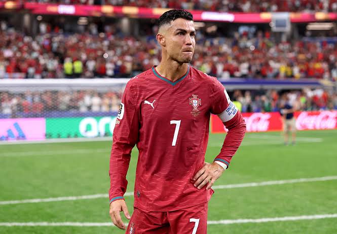 Cristiano Ronaldo celebrating a goal for Portugal at the 2026 World Cup