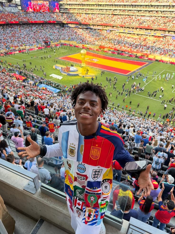 IShowSpeed performing Champions during the 2026 FIFA World Cup final ceremony